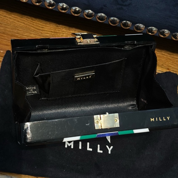 🤩NEW Date Night Milly DESIGNER Bag, Multi Colors, Gold Clasp, w/Dust Bag - Picture 6 of 10